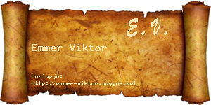 Emmer Viktor névjegykártya